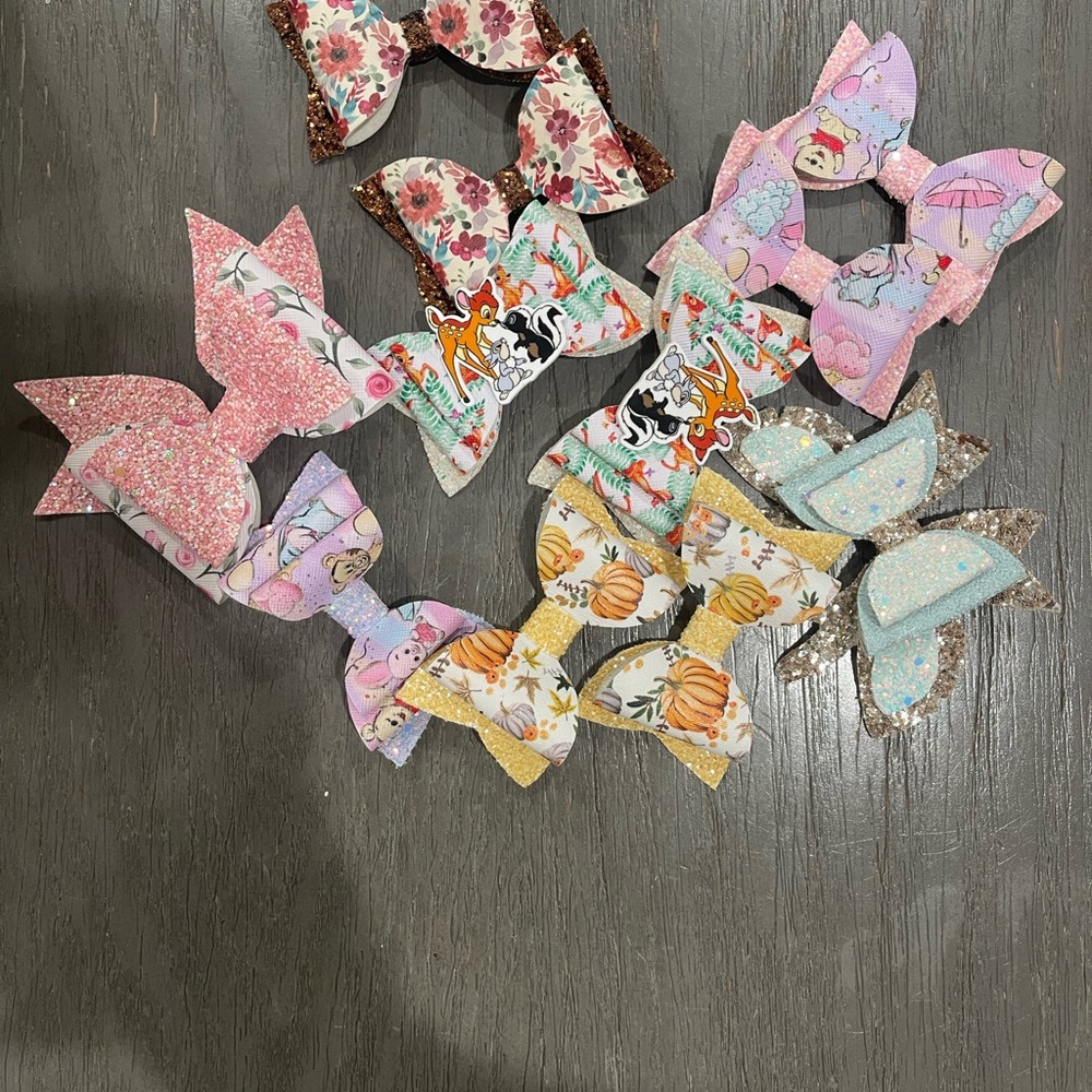 Colorful Kids Hair Bow Set